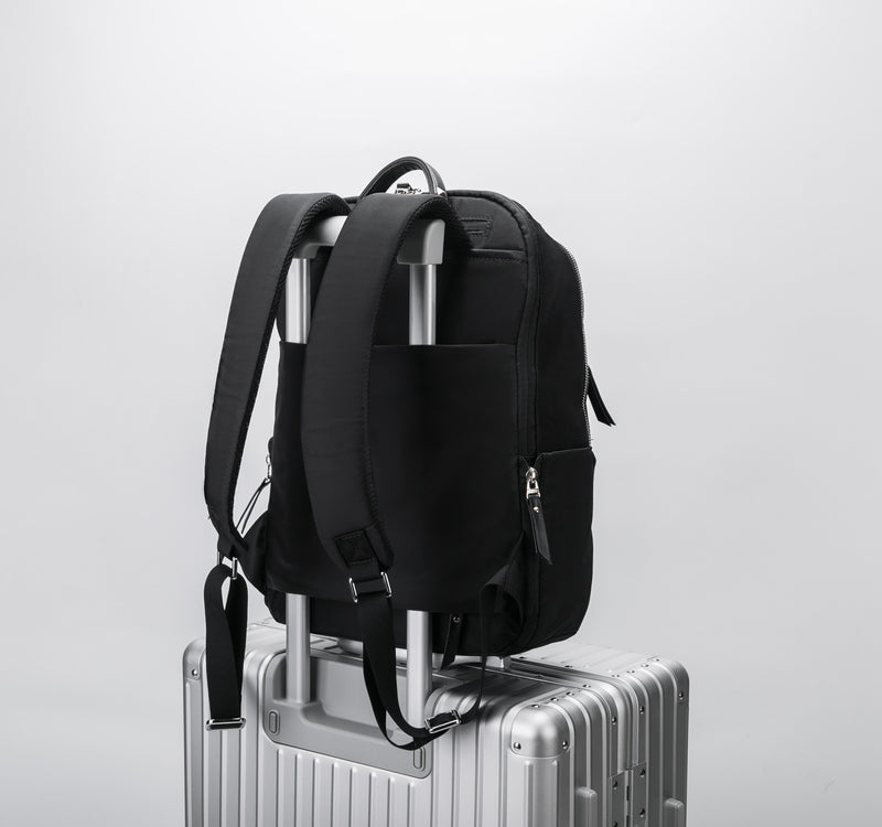 Men's large-capacity computer bag fashion zipper shoulder bag simple trend schoolbag backpacks