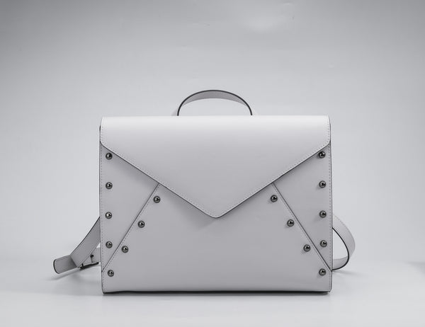 Studded Decor Felt Handbag, Fashion Large Capacity File Bag, Women's Flap Clutch Square Purse